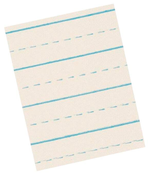 School Smart Alternate Ruled Writing Paper, 1/2 Inch Ruled Long Way, 11 x 8-1/2 Inches, 500 Sheets 085359
